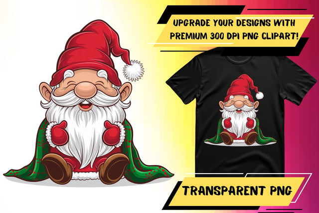 High-resolution PNG, for professional sublimation use , Gnome Sublimation HoodArtCraft 