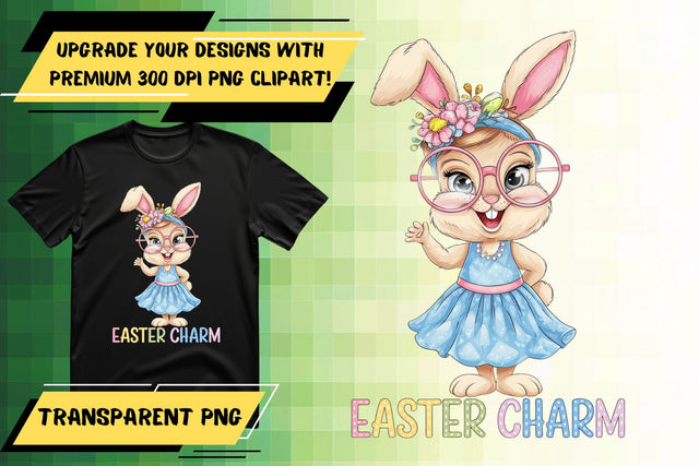 High-resolution PNG, for sublimation excellence , Easter Bunny Sublimation HoodArtCraft 
