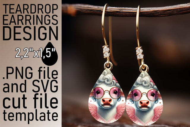 High-resolution PNG, ideal for unique earring projects! , Valentines Sublimation afrosvg 