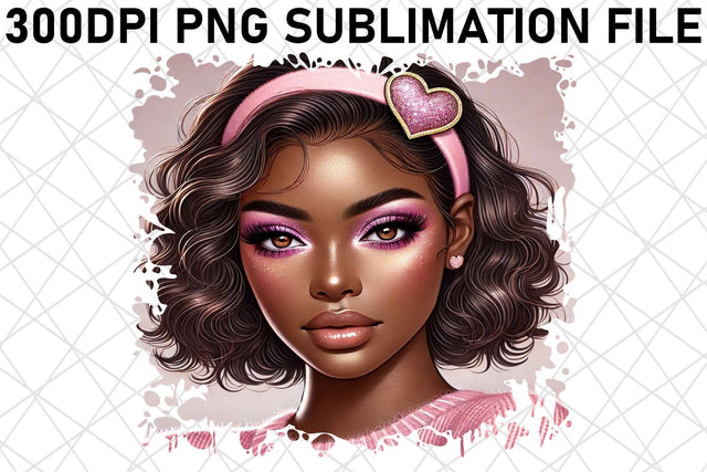 High-resolution PNG images for unique gifts, inspire creativity! , Love Girl Sublimation afrosvg 