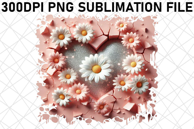 High-resolution PNG prints for garden stakes, add charm! , 3D Heart Sublimation afrosvg 