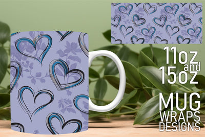 High-resolution PNGs, elevate your mug design game! , Heart Sublimation HoodArtCraft 