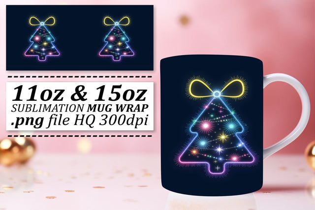 High-resolution PNGs, ensure perfect results! , Neon Xmas Sublimation afrosvg 