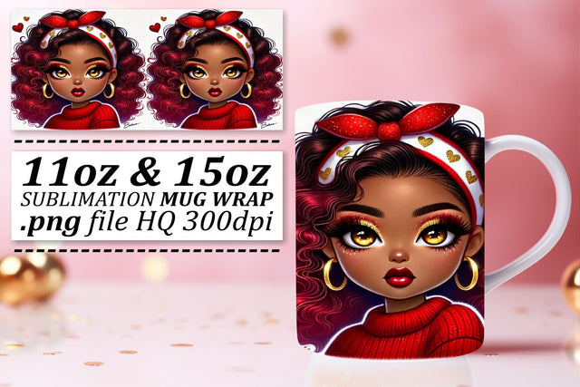 High-resolution PNGs, ensure stunning results! , Love Girl Sublimation afrosvg 