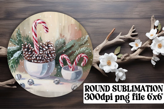 High-resolution round designs, perfect for keychain use! , Christmas Sublimation afrosvg 