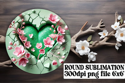 High-resolution round PNGs, ideal for sublimation keychains! , 3D Heart Sublimation afrosvg 