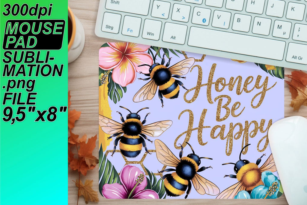 High-resolution sublimation templates for mouse pads! , Bee - So Fontsy