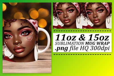 High-resolution templates, stunning results every time! , Love Girl Sublimation afrosvg 