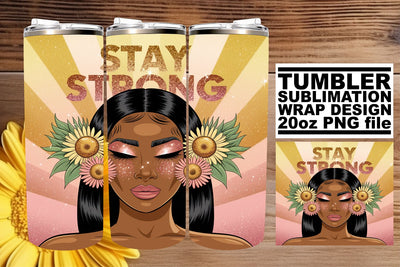 High-resolution tumbler wrap, perfect for crisp prints! , Afro Woman Sublimation afrosvg 