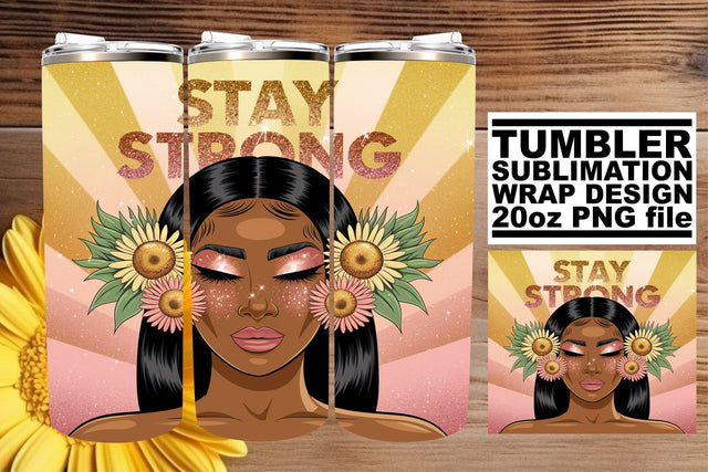 High-resolution tumbler wrap, perfect for crisp prints! , Afro Woman Sublimation afrosvg 