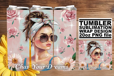High-resolution tumbler wrap, perfect for vivid prints! , Woman Sublimation afrosvg 