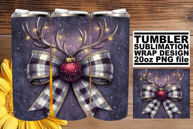 High-resolution wrap, designed for clarity and detail! , Christmas Bow Sublimation afrosvg 