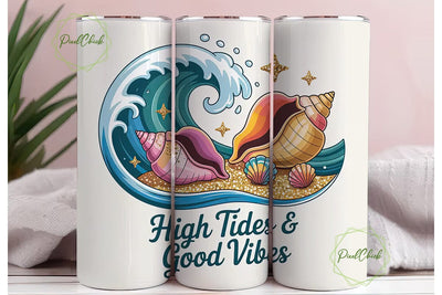 High Tides & Good Vibes 20oz Tumbler Sublimation PixelChick 