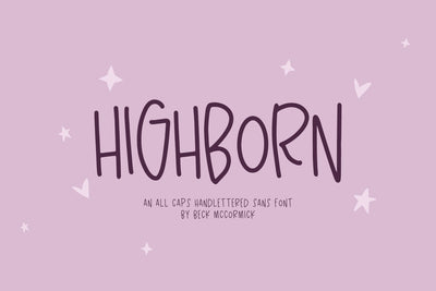 Highborn Sans Font Beck McCormick 