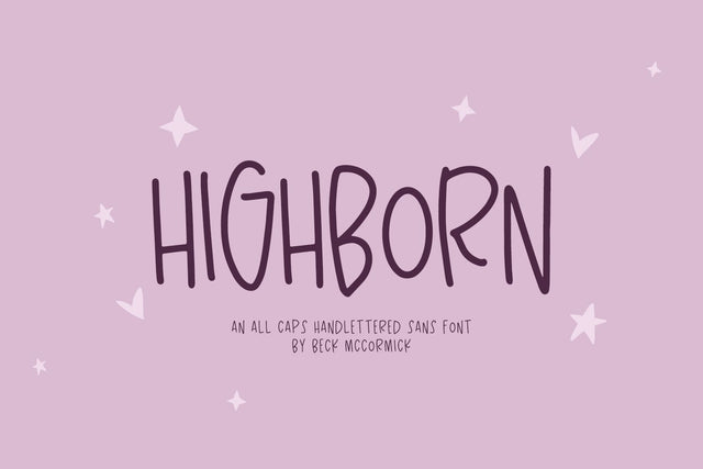 Highborn Sans Font Beck McCormick 
