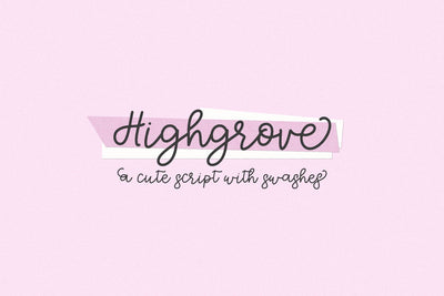 Highgrove Script Font Beck McCormick 
