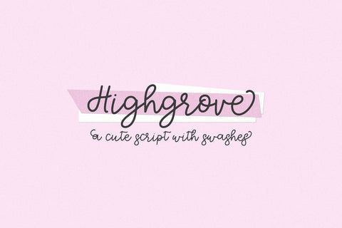 Highgrove Script Font Beck McCormick 