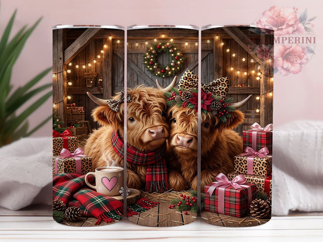Highland Calves Christmas 20oz Tumbler, Highland Calves, Highland Calf PNG, Christmas Calves, Christmas Calf, Highland Calf Xmas, Calf Tumbler Wrap, 20oz Tumbler Wrap Sublimation Li Zamperini 