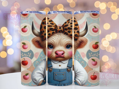 Highland Cow 20oz Tumbler, Cute Cow Wrap, Farm Animal Sublimation, Rustic Country Design, 20oz Tumbler Wrap, Sublimation Design PNG, Country Western Gift Sublimation SvggirlplusArt 