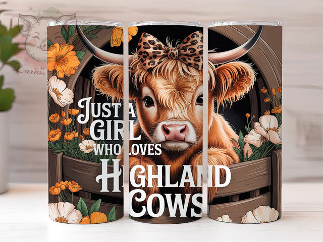Highland Cow 20oz Tumbler Wrap, Cow Lover Gift, Farmhouse Style, Rustic Inspiration, Funny Cow Quote, 20oz Tumbler Wrap, Sublimation PNG Sublimation Lara' s Designs 