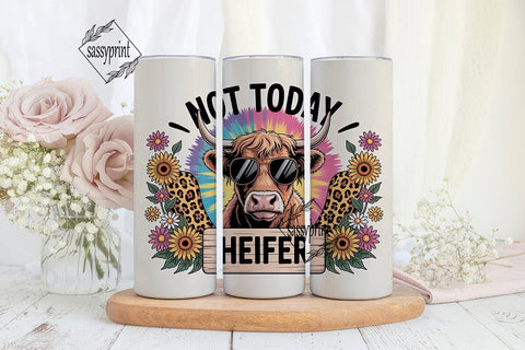 Highland Cow 20oz Tumbler Wrap Sublimation sassyprint 