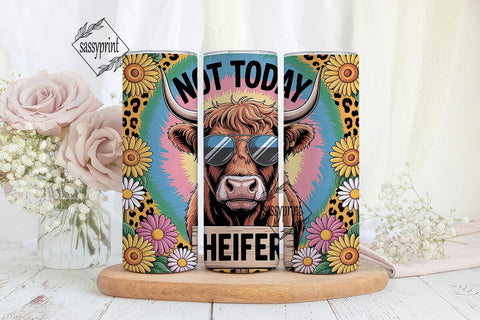 Highland Cow 20oz Tumbler Wrap Sublimation sassyprint 