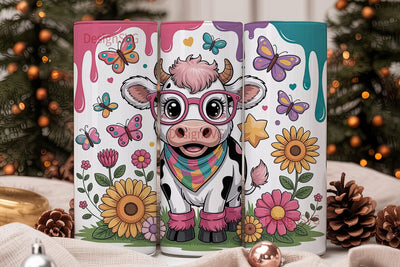 Highland Cow Calf 20oz Tumbler Wrap Sublimation DesignSVG 