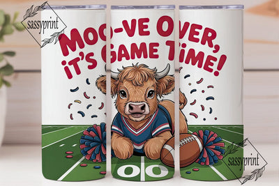 Highland Cow Cheerleader 20oz Tumbler Sublimation sassyprint 