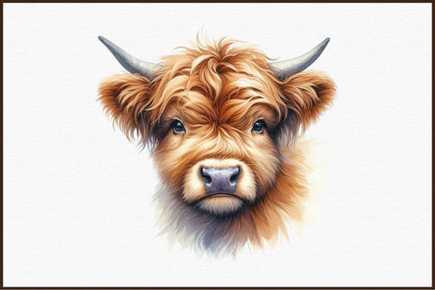 Highland Cow Clipart - Highland Cow PNG Sublimation designartist 
