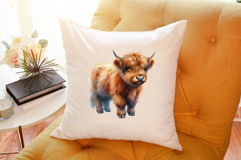 Highland Cow Clipart - Highland Cow PNG Sublimation designartist 