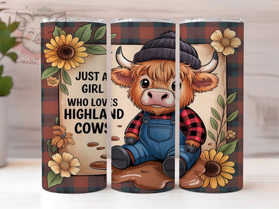 Highland Cow Country Girl Tumbler, Scottish Cow Gift, Farm Animal Tumbler, Cow Lover Present, Country Girl Tumbler, Hairy Coo Design, Ranch Life Tumbler Sublimation Lara' s Designs 