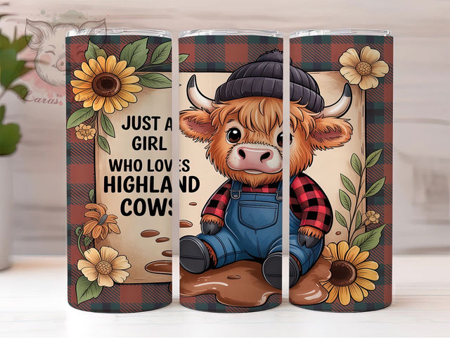 Highland Cow Country Girl Tumbler, Scottish Cow Gift, Farm Animal Tumbler, Cow Lover Present, Country Girl Tumbler, Hairy Coo Design, Ranch Life Tumbler Sublimation Lara' s Designs 