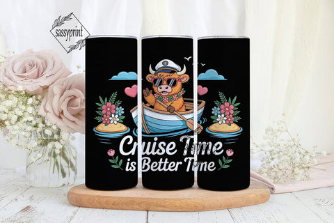 Highland Cow Cruise 20oz Tumbler Wrap Sublimation sassyprint 