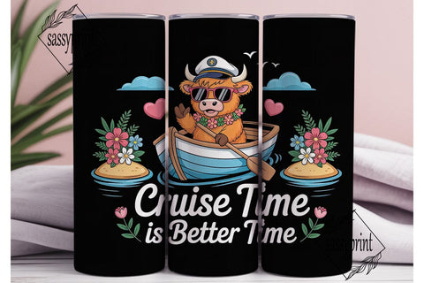 Highland Cow Cruise 20oz Tumbler Wrap Sublimation sassyprint 