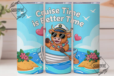 Highland Cow Cruise 20oz Tumbler Wrap Sublimation sassyprint 