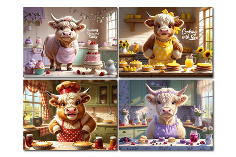 Highland Cow Cutting Board Sublimation, Mom Kitchen Sublimation Paper Switch 