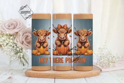Highland Cow Fall 20oz Tumbler Wrap Sublimation sassyprint 