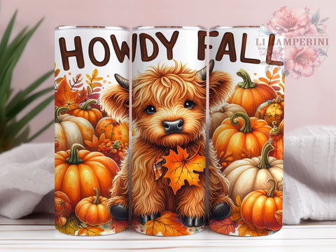 Highland Cow, Fall Decor, Tumbler Wrap, Digital Download, PNG File, Cow Art, Autumn Vibes, Rustic Style Sublimation Li Zamperini 