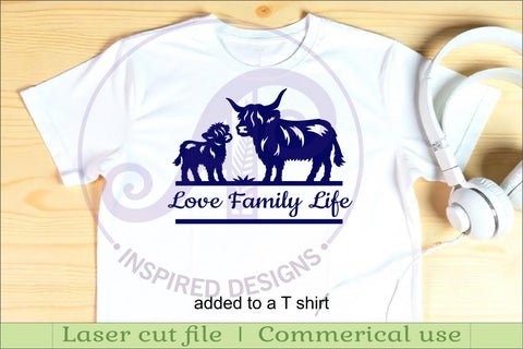 Highland Cow Family Name Sign SVG, Personalized Farm SVG APInspireddesigns 