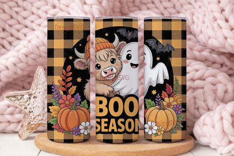 Highland Cow Halloween 20oz Tumbler Wrap Sublimation DesignSVG 