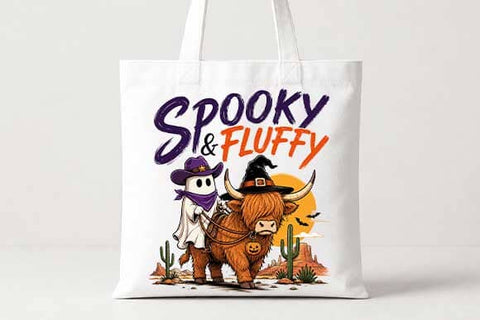 Highland Cow Halloween PNG | Spooky Ghost Cow Sublimation PNG SVG BillahCrafts 