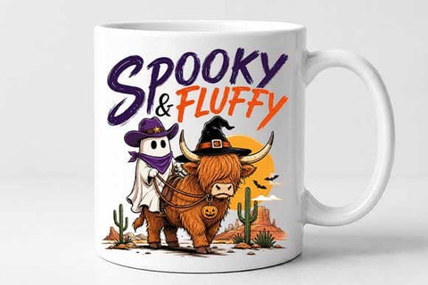 Highland Cow Halloween PNG | Spooky Ghost Cow Sublimation PNG SVG BillahCrafts 