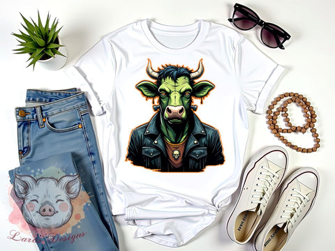 Highland Cow, Halloween, Spooky Vibes, Sublimation Designs, Farm Animal Halloween, Cute Halloween Decor, Fall Crafts Sublimation Lara' s Designs 