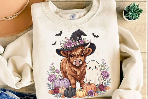 Highland Cow Halloween Sublimation Png Sublimation Shahin alam 