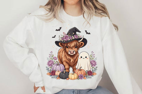 Highland Cow Halloween Sublimation Png Sublimation Shahin alam 