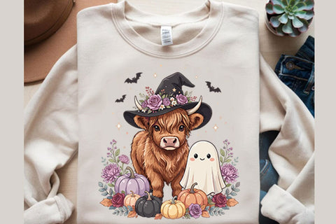 Highland Cow Halloween Sublimation Png Sublimation Shahin alam 