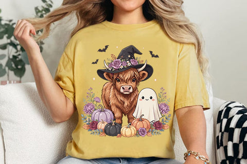 Highland Cow Halloween Sublimation Png Sublimation Shahin alam 