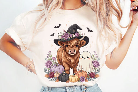 Highland Cow Halloween Sublimation Png Sublimation Shahin alam 