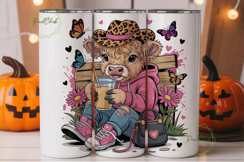 Highland Cow Hoodie Tumbler Wrap PNG Sublimation PixelChick 