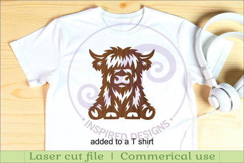 Highland cow laser cut outs SVG file SVG APInspireddesigns 